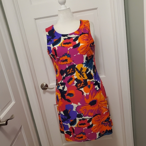 NWT Jude CONNALLY Bold Floral Print "Beth" Dress Size XL, Retail $178, Versatile - Picture 6 of 11